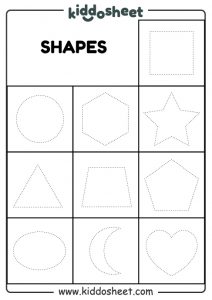 Shapes Pre-Writing Printable Worksheet - Kiddosheet