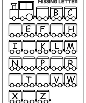missing letter worksheet, missing letter worksheet for preschool, kindergarten missing letter worksheet