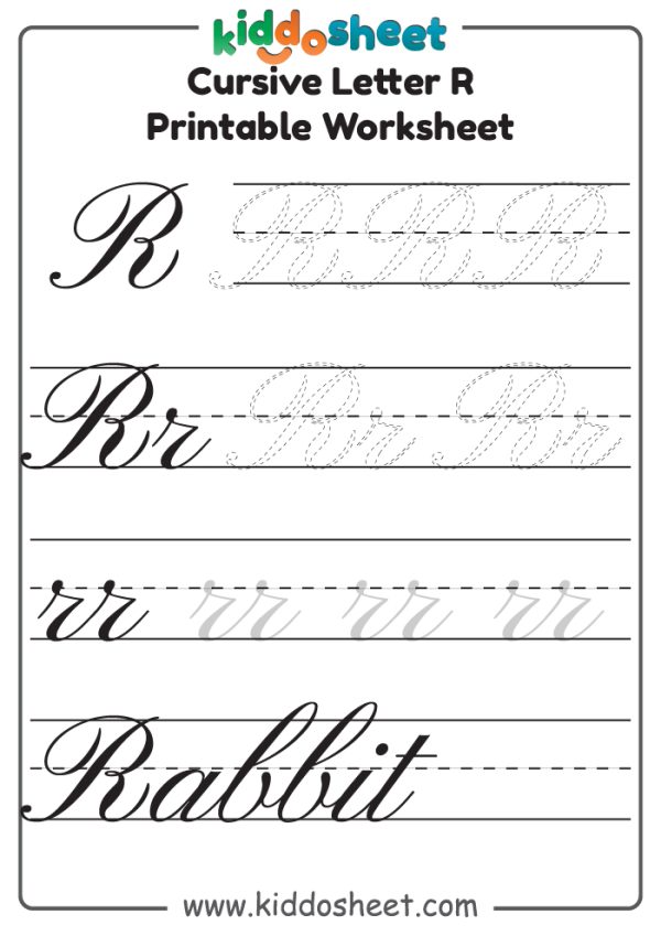 Cursive of Letter Worksheets Printable