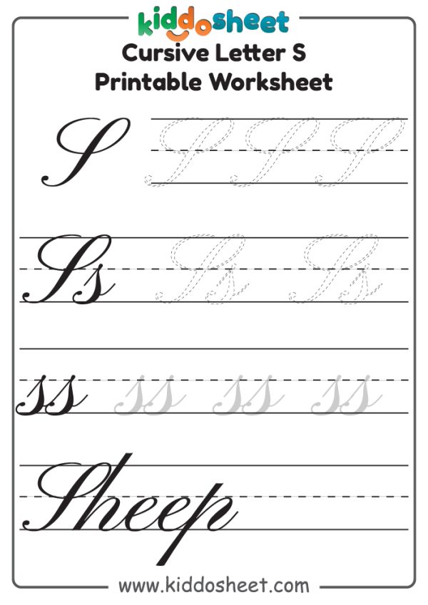 Cursive of Letter Worksheets Printable