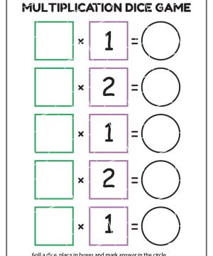 Free Mathematical Games - Multiplication Dice