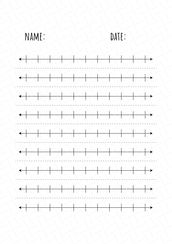 Number Line Printable Free Download