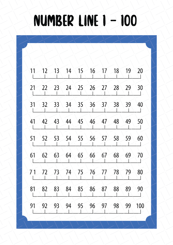 Number Line Printable Free Download