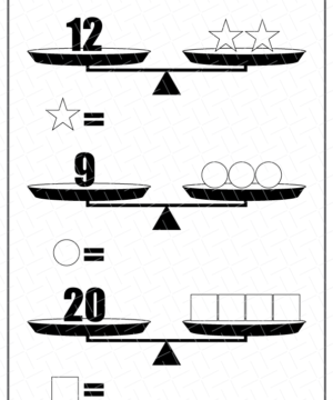 Pan Balance Worksheets Printable